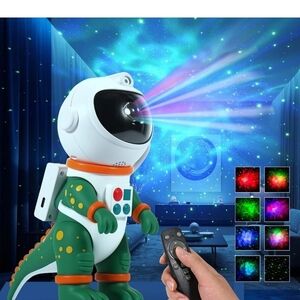 LOVME Galaxy Star Projection Night Light, Dinosaur Astronaut Space Projector